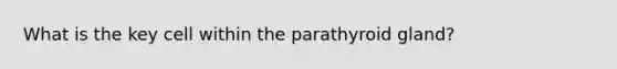 What is the key cell within the parathyroid gland?