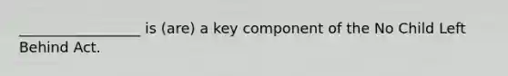 _________________ is (are) a key component of the No Child Left Behind Act.