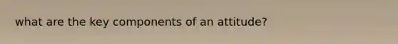 what are the key components of an attitude?