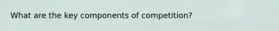 What are the key components of competition?