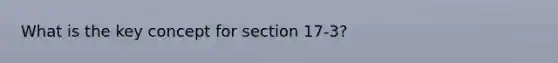 What is the key concept for section 17-3?