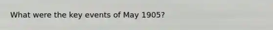 What were the key events of May 1905?