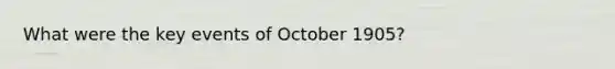 What were the key events of October 1905?