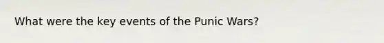 What were the key events of the Punic Wars?