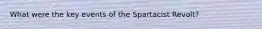 What were the key events of the Spartacist Revolt?
