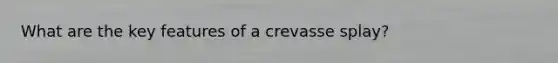 What are the key features of a crevasse splay?