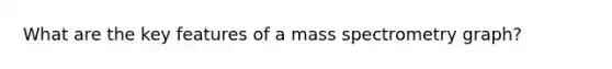 What are the key features of a mass spectrometry graph?