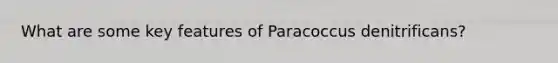 What are some key features of Paracoccus denitrificans?