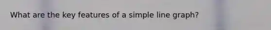 What are the key features of a simple line graph?