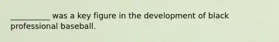 __________ was a key figure in the development of black professional baseball.