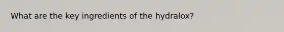What are the key ingredients of the hydralox?