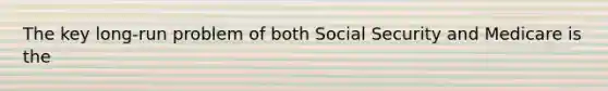 The key long-run problem of both Social Security and Medicare is the