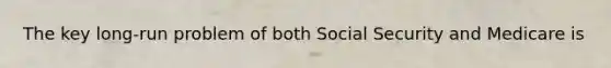 The key long-run problem of both Social Security and Medicare is