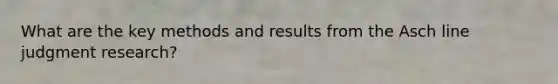 What are the key methods and results from the Asch line judgment research?