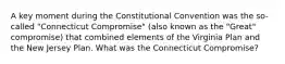 A key moment during the Constitutional Convention was the so-called "Connecticut Compromise" (also known as the "Great" compromise) that combined elements of the Virginia Plan and the New Jersey Plan. What was the Connecticut Compromise?