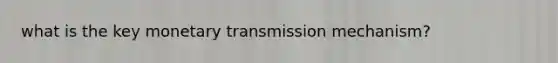 what is the key monetary transmission mechanism?