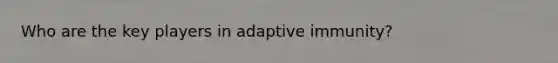 Who are the key players in adaptive immunity?