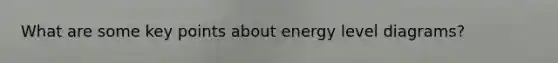 What are some key points about energy level diagrams?