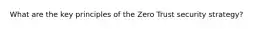 What are the key principles of the Zero Trust security strategy?