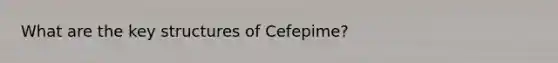 What are the key structures of Cefepime?