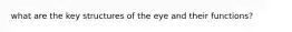 what are the key structures of the eye and their functions?