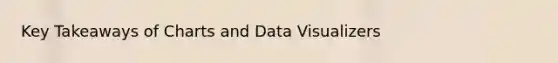 Key Takeaways of Charts and Data Visualizers