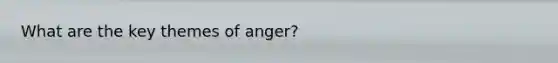 What are the key themes of anger?