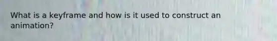 What is a keyframe and how is it used to construct an animation?