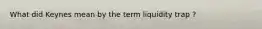 What did Keynes mean by the term liquidity trap ?