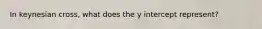 In keynesian cross, what does the y intercept represent?