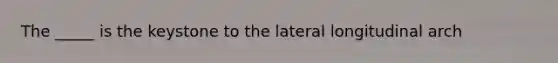 The _____ is the keystone to the lateral longitudinal arch