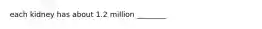 each kidney has about 1.2 million ________