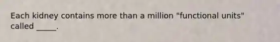 Each kidney contains <a href='https://www.questionai.com/knowledge/keWHlEPx42-more-than' class='anchor-knowledge'>more than</a> a million "functional units" called _____.