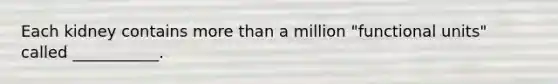 Each kidney contains <a href='https://www.questionai.com/knowledge/keWHlEPx42-more-than' class='anchor-knowledge'>more than</a> a million "functional units" called ___________.