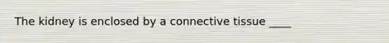 The kidney is enclosed by a connective tissue ____