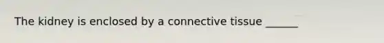 The kidney is enclosed by a connective tissue ______