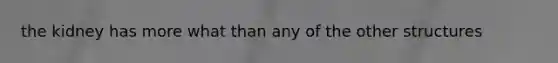 the kidney has more what than any of the other structures