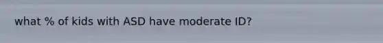 what % of kids with ASD have moderate ID?