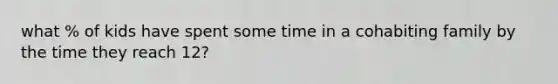 what % of kids have spent some time in a cohabiting family by the time they reach 12?