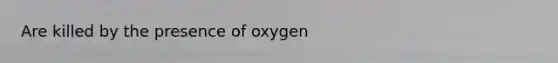 Are killed by the presence of oxygen