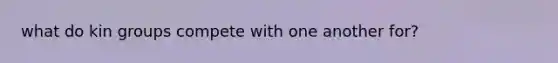 what do kin groups compete with one another for?