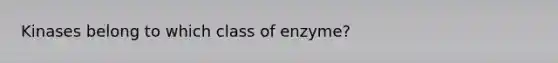 Kinases belong to which class of enzyme?