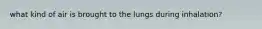 what kind of air is brought to the lungs during inhalation?