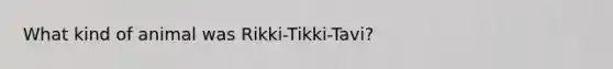 What kind of animal was Rikki-Tikki-Tavi?