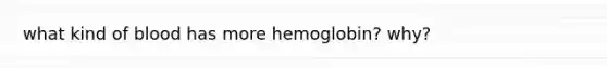 what kind of blood has more hemoglobin? why?