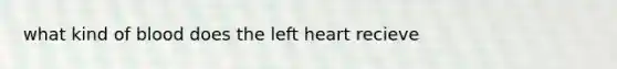 what kind of blood does the left heart recieve