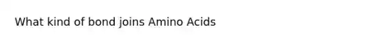 What kind of bond joins Amino Acids