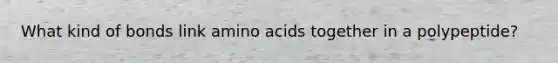 What kind of bonds link amino acids together in a polypeptide?