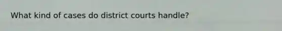 What kind of cases do district courts handle?