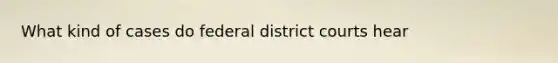 What kind of cases do federal district courts hear